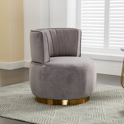 360 Degree Swivel Cuddle Barrel Accent Sofa Chairs-1