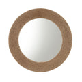 Natural Jute Rope Round Wall Mirror-0