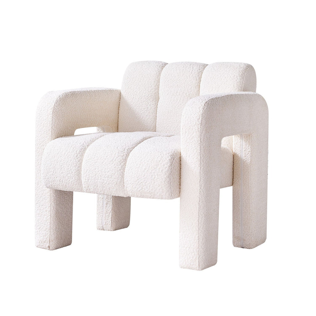 31.10" Wide Boucle Upholstered Accent Chair-0
