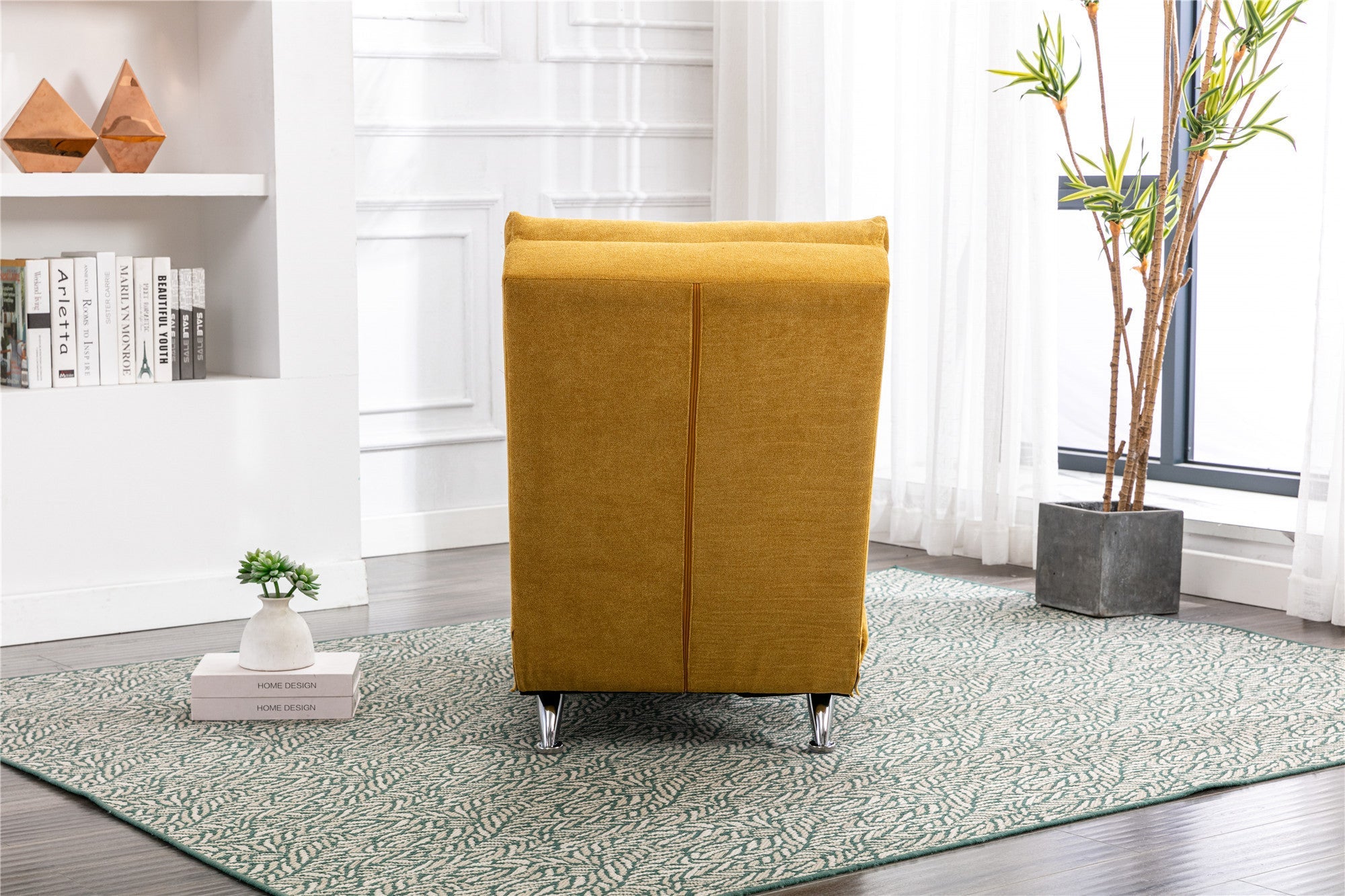 Linen Chaise Lounge Modern Message Chair-2