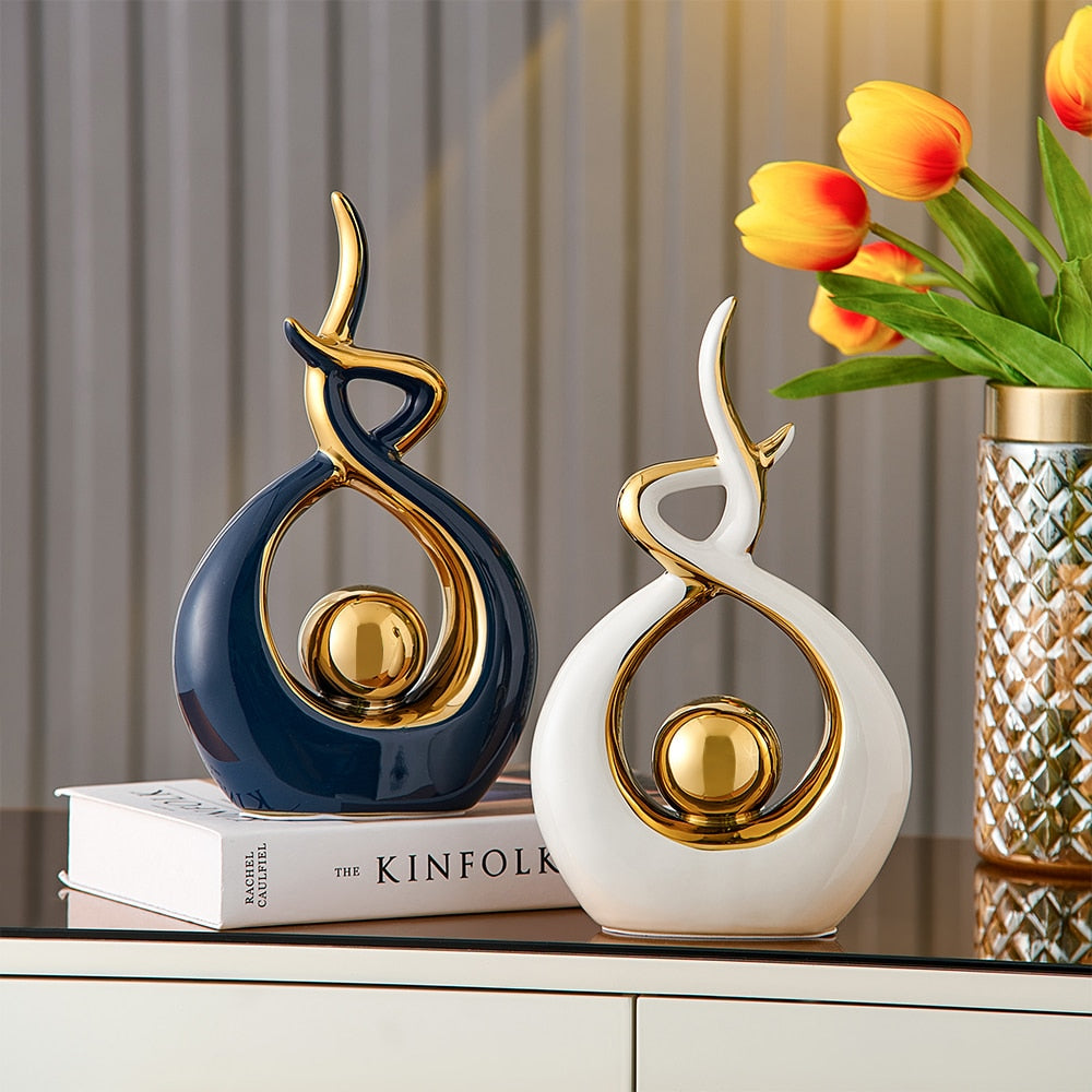 Abstract Sculpture Ceramic Statue Home Décor Figurines-1
