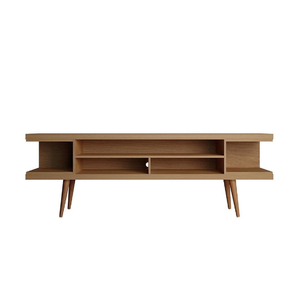 Manhattan Comfort Utopia 70" TV Stand with Splayed Wooden Legs-2