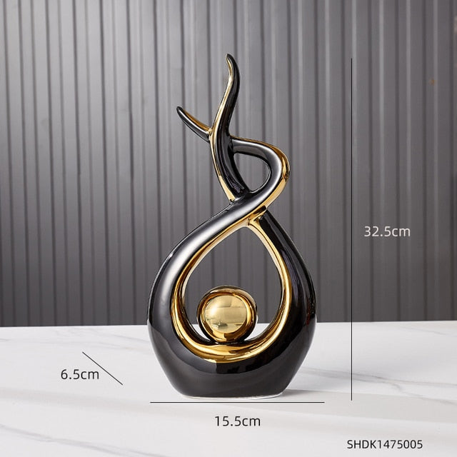 Abstract Sculpture Ceramic Statue Home Décor Figurines-7