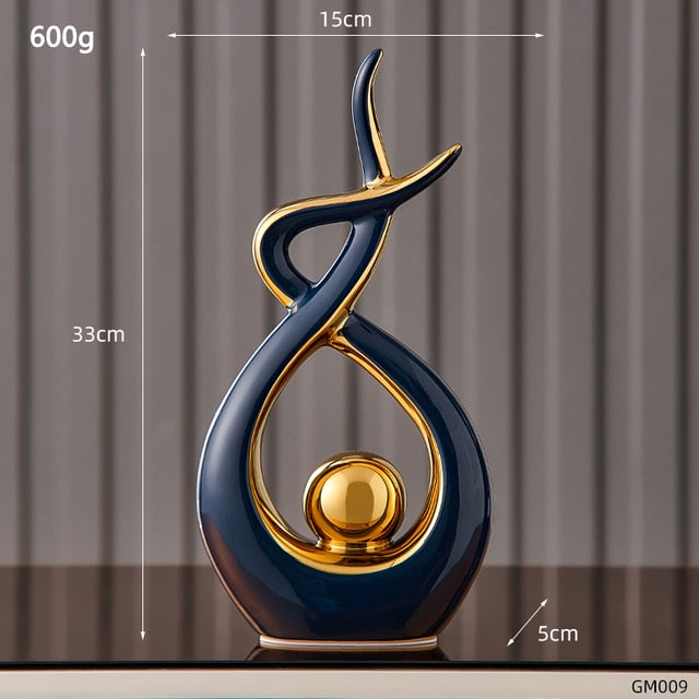 Abstract Sculpture Ceramic Statue Home Décor Figurines-17