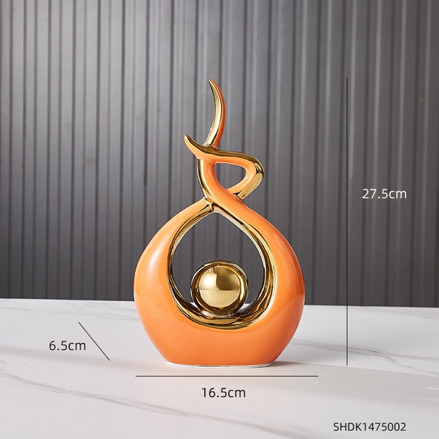 Abstract Sculpture Ceramic Statue Home Décor Figurines-10
